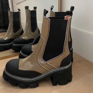 GANNI Khaki Cleated Boots !! Size EU 39 US 8/8.5